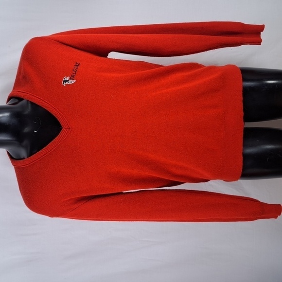 Vintage Atlanta Falcons NFL Official red LRG v-neck casual pullover sweater - Picture 2 of 5